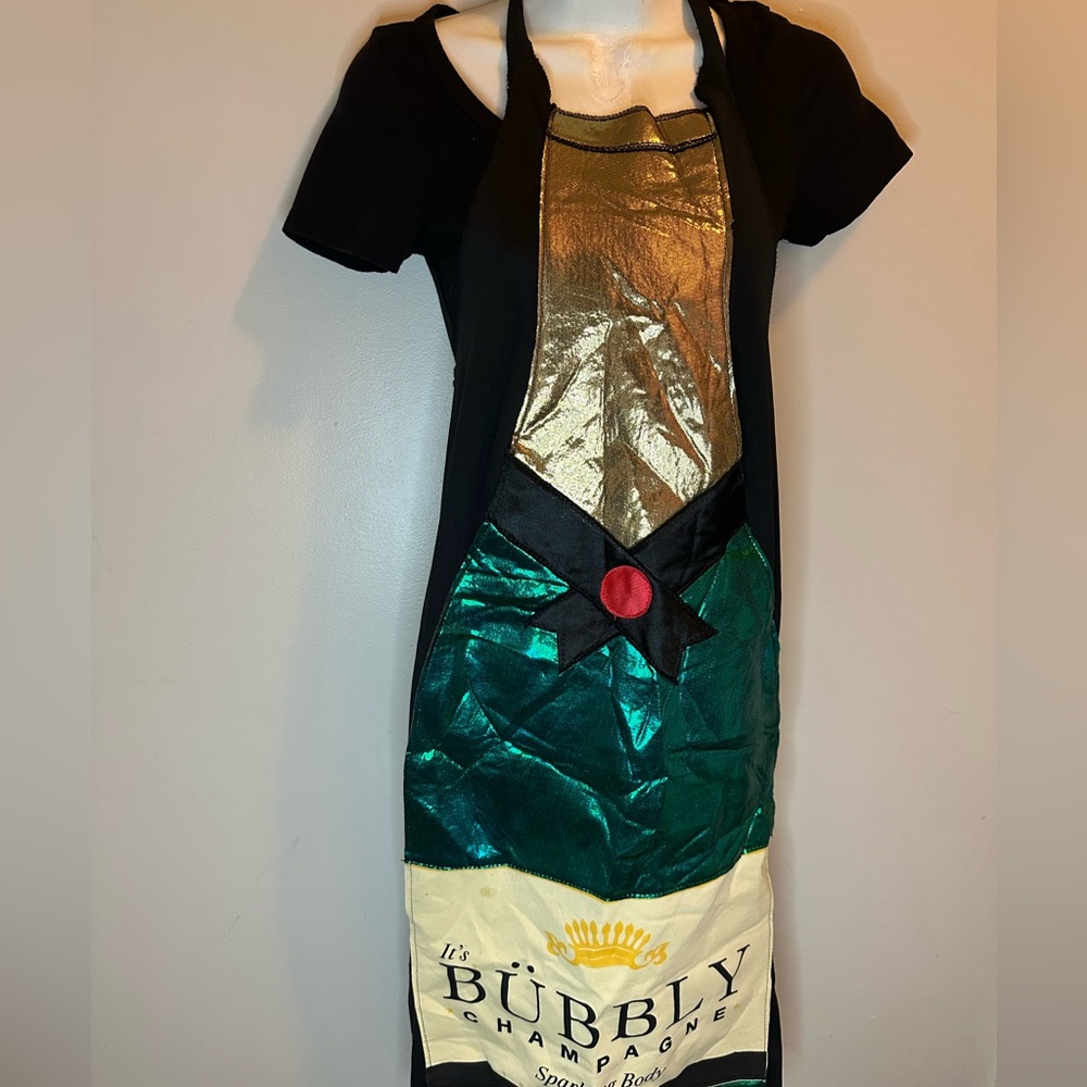 Women’s Champagne Bottle Novelty Dress – Always Bubbly Sparkling Wine Costume - Picture 4 of 4